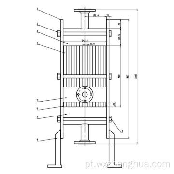 Trocador de calor industrial de carboneto de silício de precisão personalizada